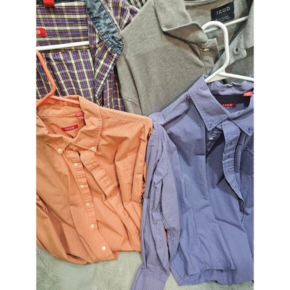 Bundle of 9 men's button ups (1 gray polo) size XL mostly IZOD - Picture 6 of 8
